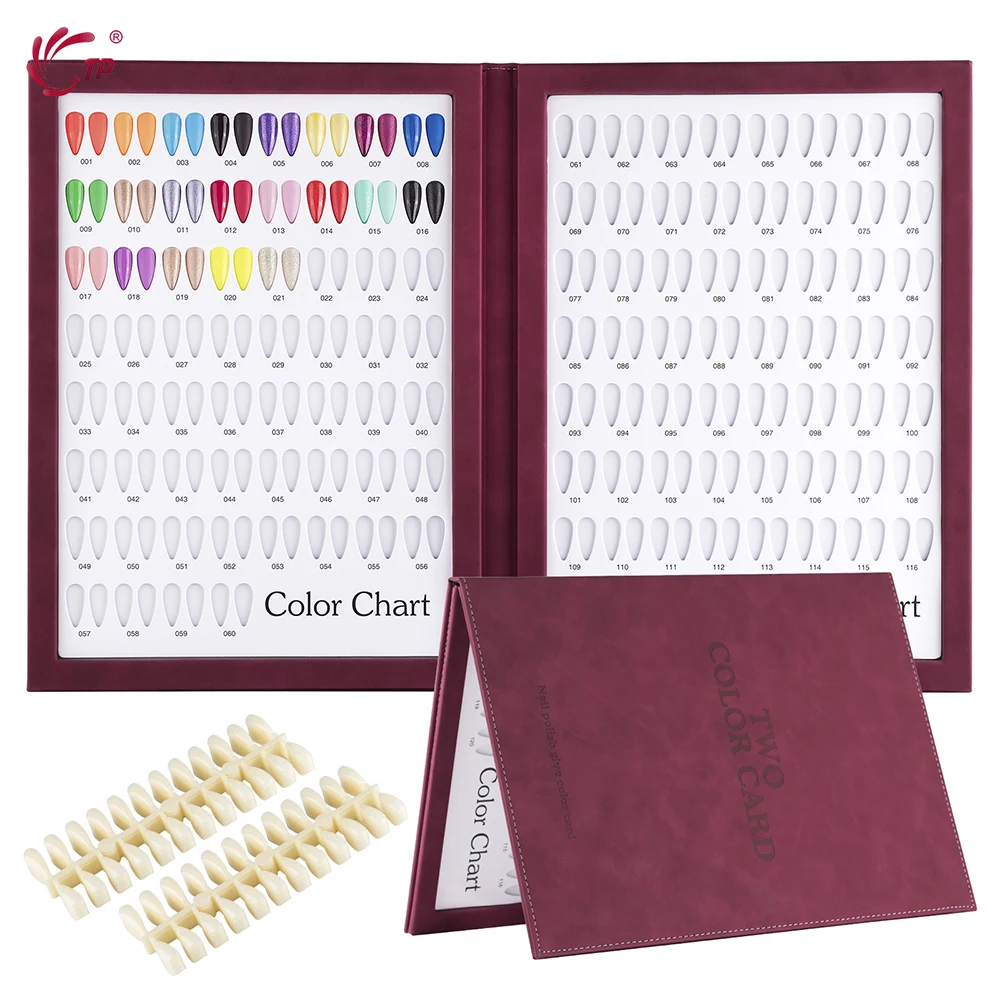 TP 120colors Nail Tips Display Book DIY Nail Art Showing Shelf Gel Nail Polish Color Card Chart Painting Dedicated Display Board