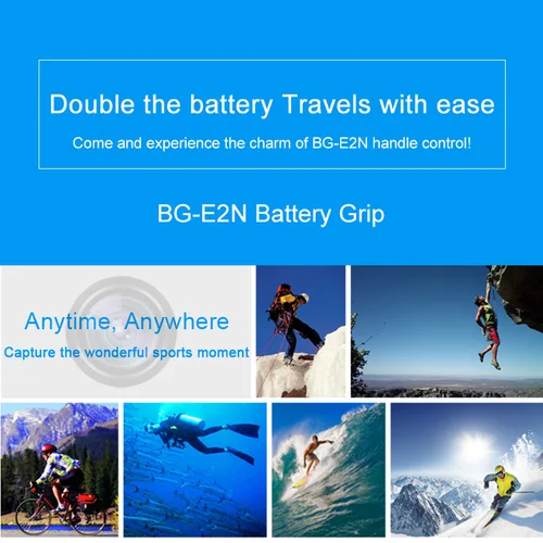 Imagen 2 del producto Empuñadura de batería Vertical para cámara Canon EOS 50D 40D 20D 30D DSLR, BG-40D de agarre de batería, BG-E2N