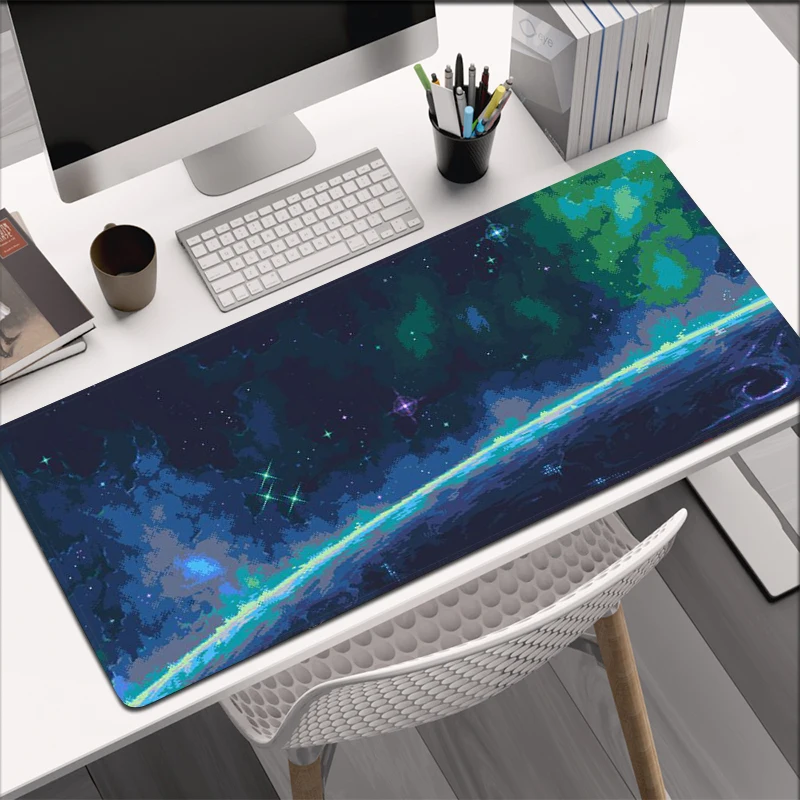 Pixel Game Mouse Pad Game Laptop Play Mat 400x900 Extra Large Kawaii Anime Non-slip Mousepad PC Gaming Accessories XXL Rug