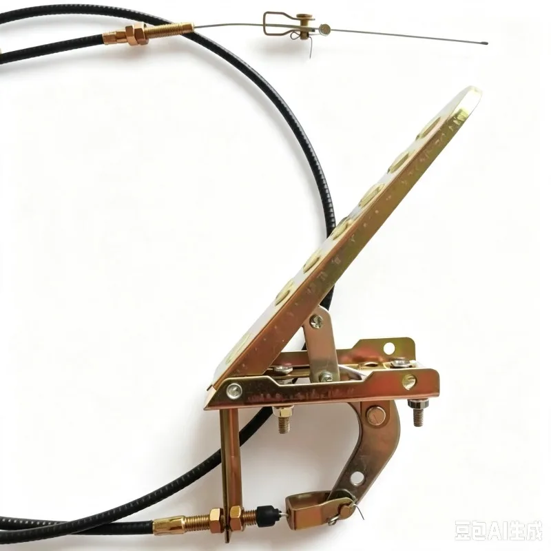 Foot accelerator pedal cable assembly, modified agricultural vehicle tricycle loader forklift foot pedal accelerator cable
