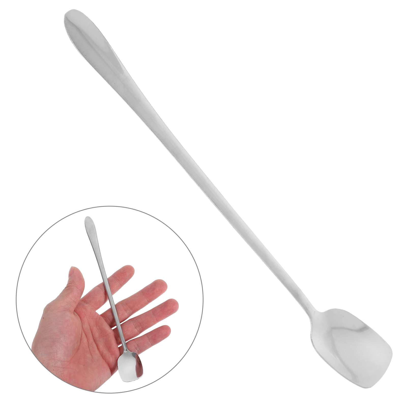 

5Pcs StainlessSteel Spoon LongH IceCoffee Stirring BarCocktail Multiuse Trendy Utensil Kitchen Tool