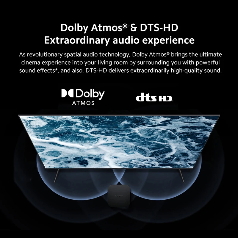 Global Version Xiaomi Mi TV Box S 2nd Gen 4K Ultra HD Android TV 2GB 8GB WiFi Google TV Netflix Smart TV Mi Box 4 Media Player