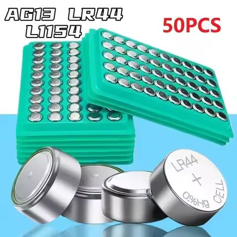 50/100/150PcsAG13 LR44 Button Cell Coin Watch Battery L1154 357 SR44 1.5V Alkaline Batteries Suitable For Watch 140mAh