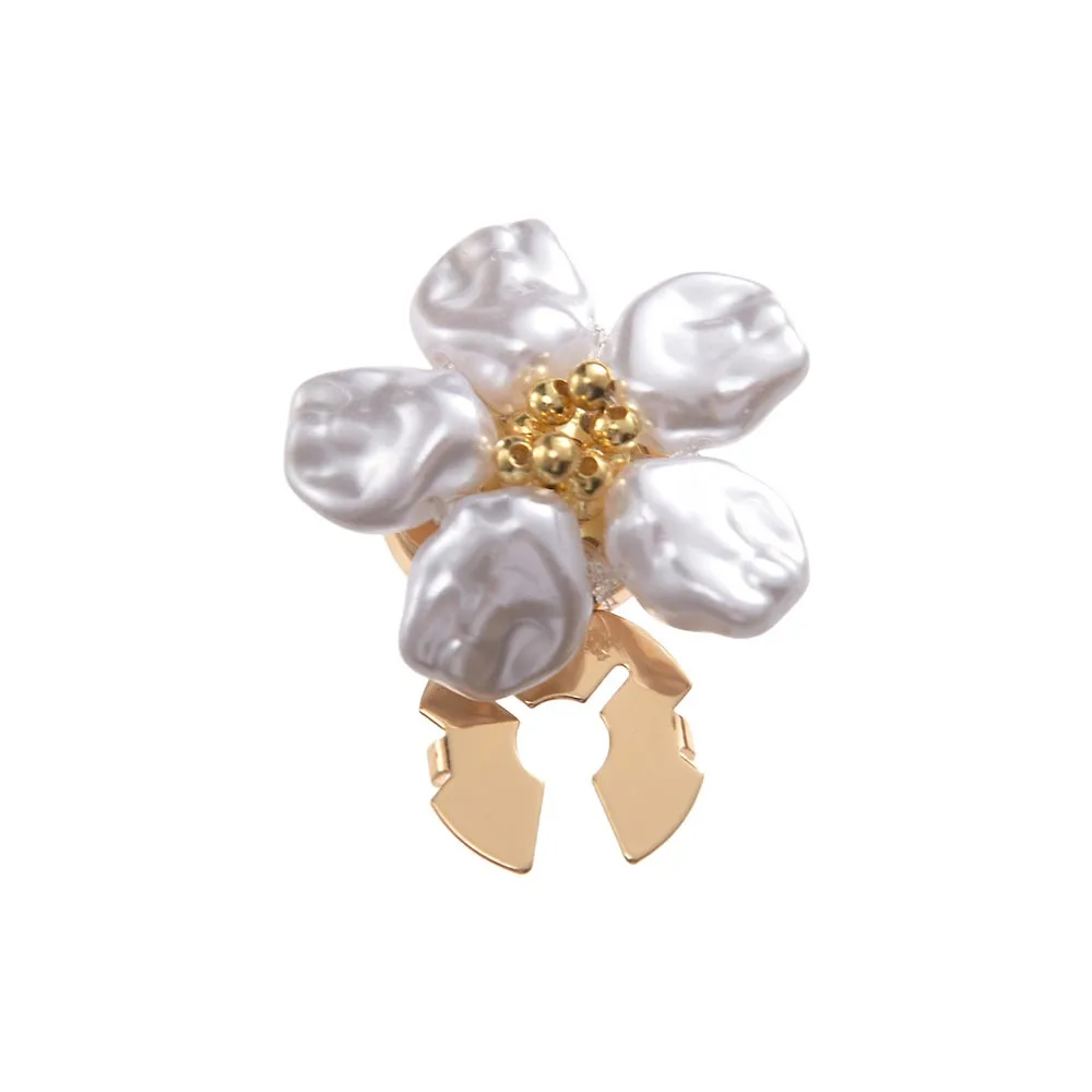 

Rhinestone Pearl Flower Button Covers DIY Accessories Golden Base Flower Cufflinksble Alloy Handwoven Shirt Button Box