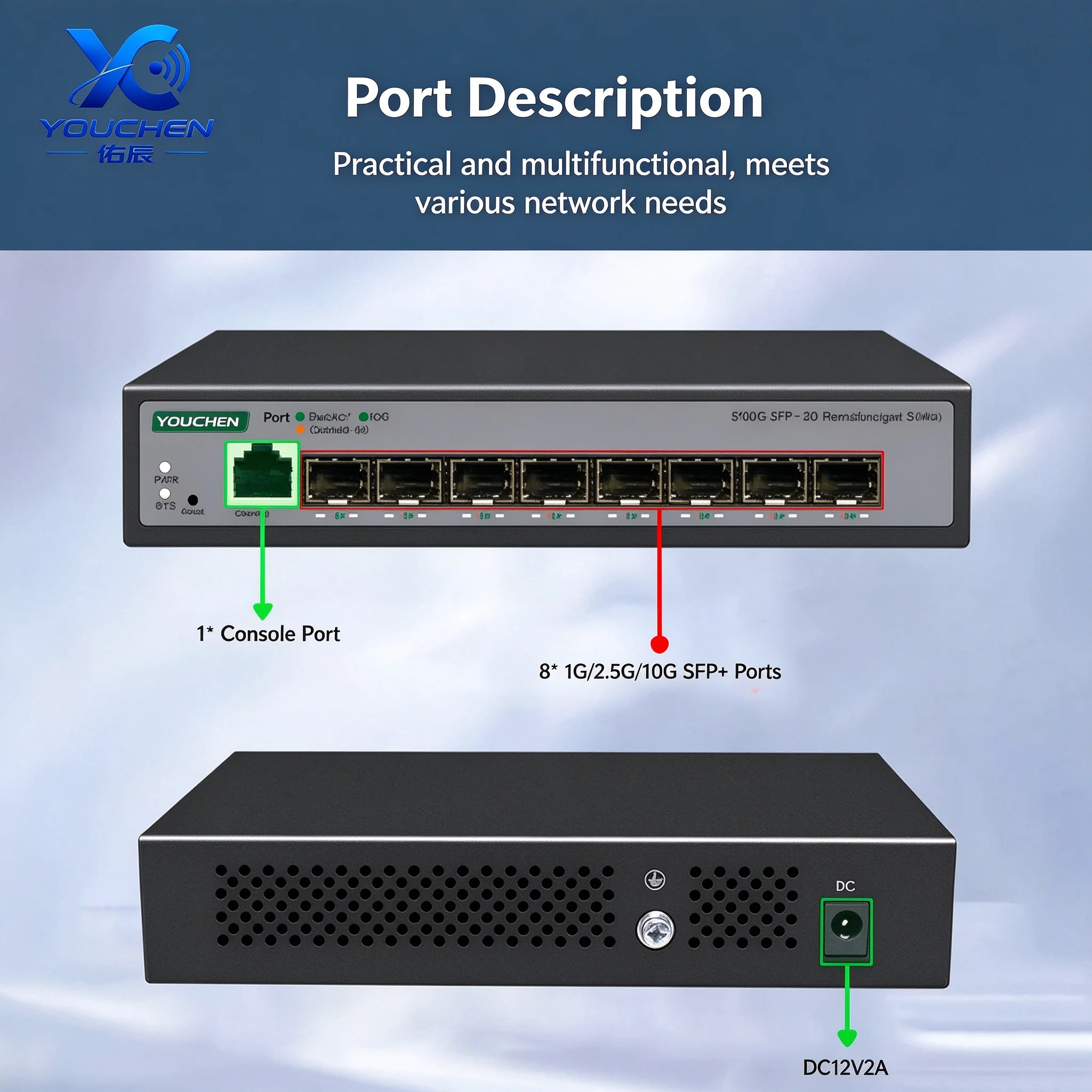Switch in fibra ottica 8 porte - Sfp+ 10G Managed Switch 8 Port recensione e prezzo
