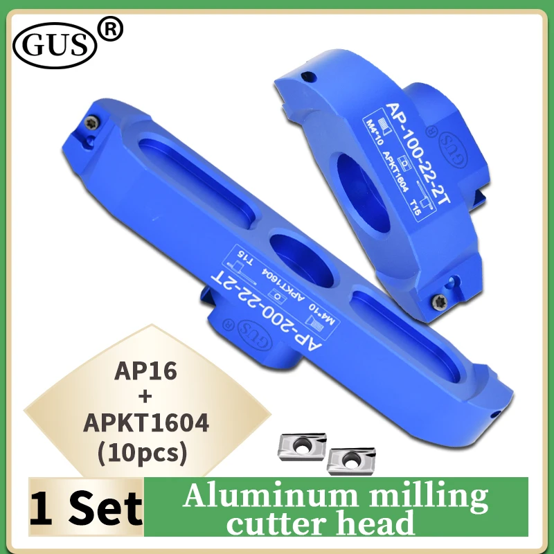 1 комплект EAP400R AP16 90 °   Фрезерный инструмент из алюминиевого сплава с ЧПУ, внутреннее отверстие 22 27 32 мм, 4T 6T 7T 8T 2T + 10 шт. лезвие APKT1604