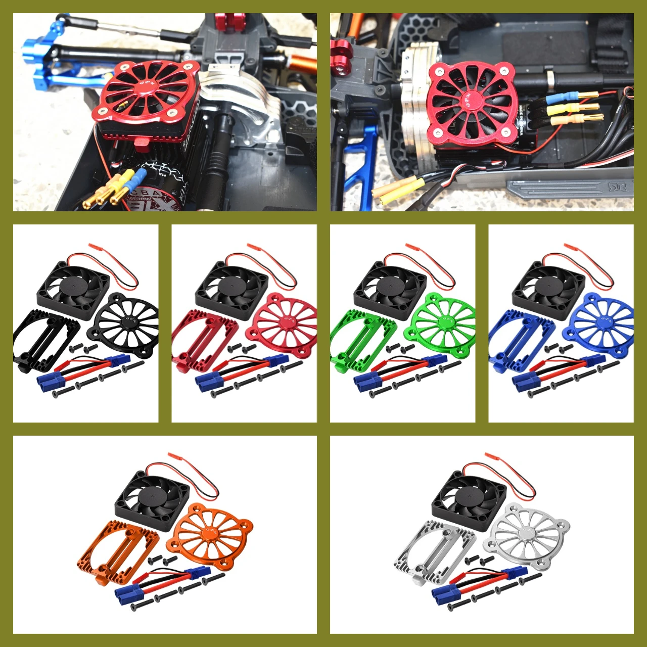 

GPM Aluminum Motor Heatsink With Cooling Fan For ARRMA 1/10 Kraton 4S ,Senton 3S,Big Rock V3 3S