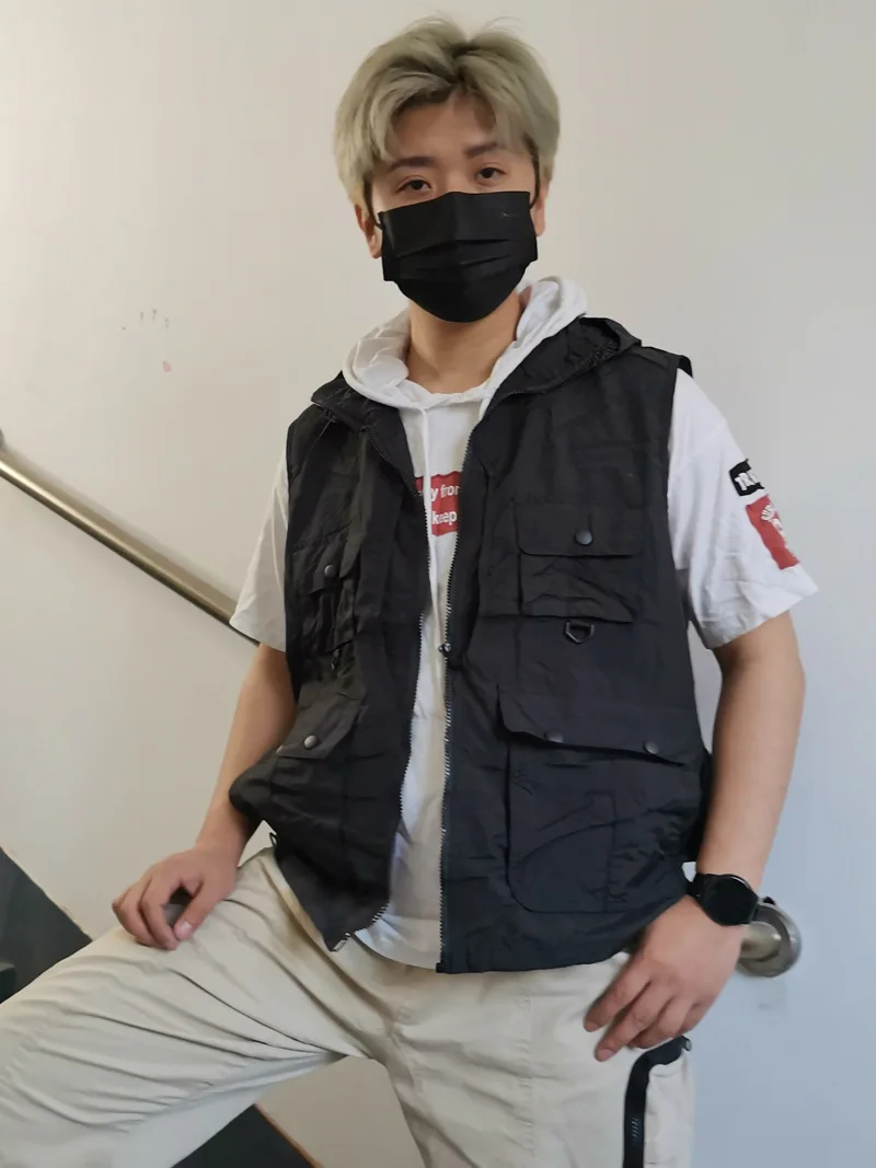 سترات مع قلنسوة متعددة الجيوب للتصوير الفوتوغرافي للرجال والنساء صدرية للصحفيين أدوات سترة متطوعة زي عمل سريع الجفاف لصيد الأسماك #4