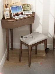 Solid wood corner desk small writing corner computer desktop table