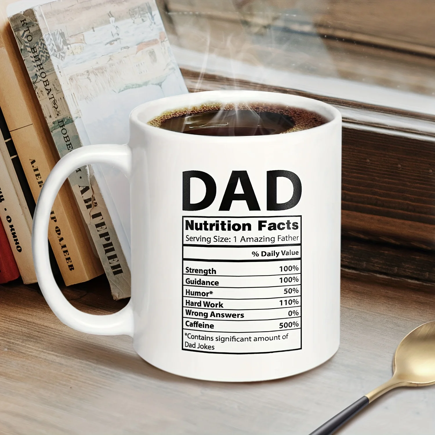 

11oz Ceramic Coffee Mug -Dad Gifts From Daughter - Ceramic Coffee Mug For Fathers - Gifts For Dad - Coffee Mugs Funny - Best Dad