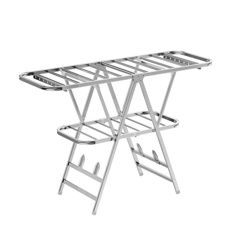 

Clothes drying rack, balcony, folding, indoor, stainless steel, household, quilt drying artifact