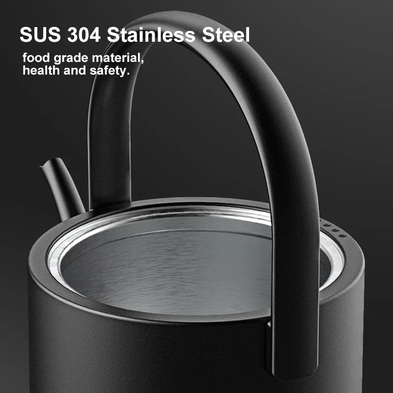 800ml Retro Electric Kettle Water Boiler 304 Stainless Steel Teapot For Home Office Hotel Tea Coffee STRIX Thermostat Safety