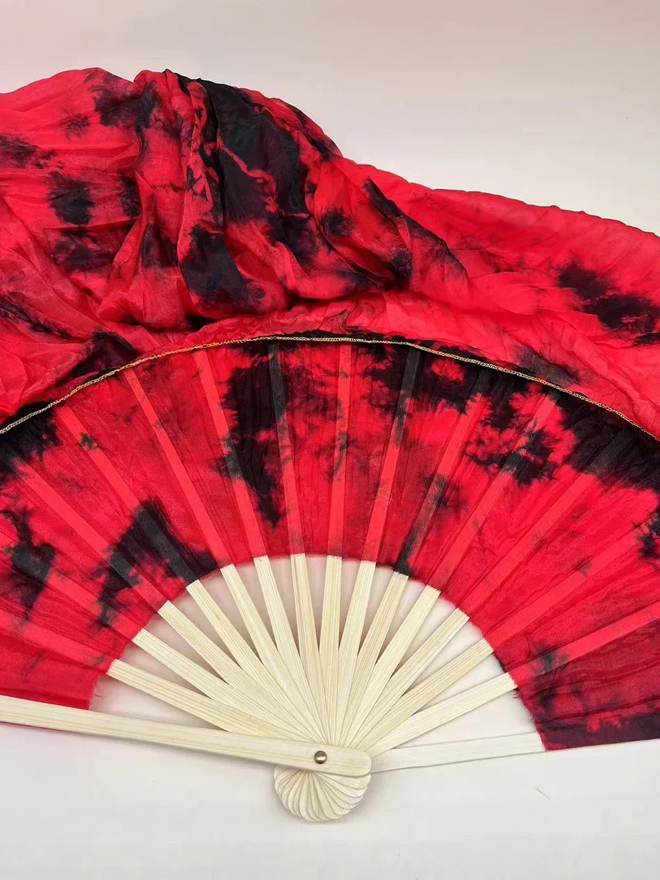 Real Silk Veil Fans Fan For Women Belly Dance Accessories Mixed Color 180cm Length 90cm Width