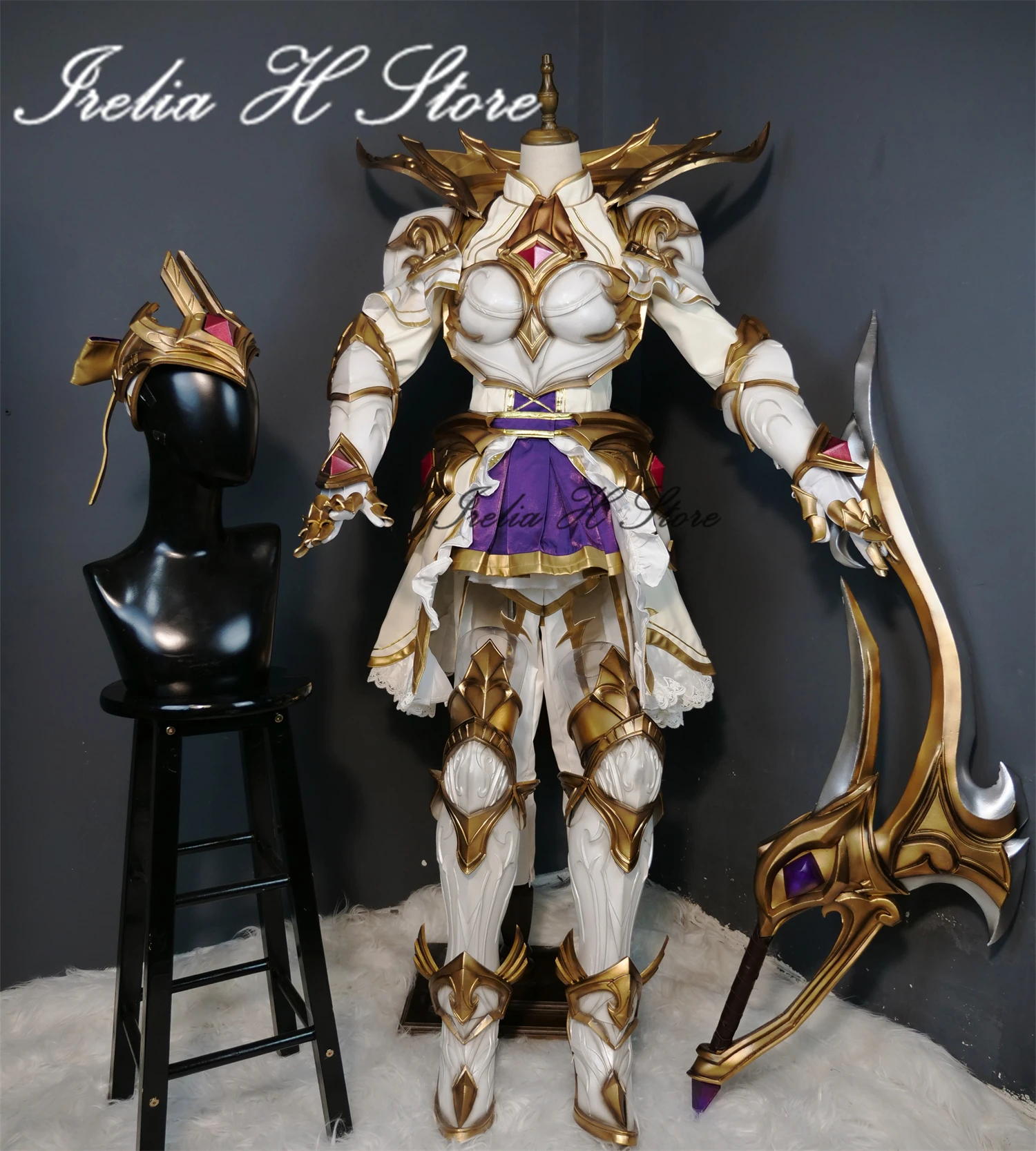 

Irelia H Customized LOL Empress Diana Prestige Cosplay Costume full set High Quality Game Halloween