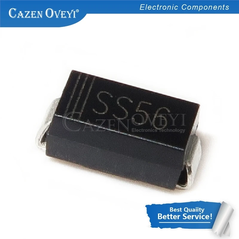 

Chipset 20pcs/lot SS56 DO-214AC SR560 SS56B 60V 5A SMA SMD Schottky diode New original In Stock