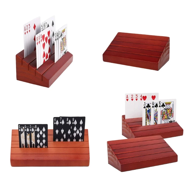 Play Cards Holder Racks Board Game Seats Card Deck for Kids Elder