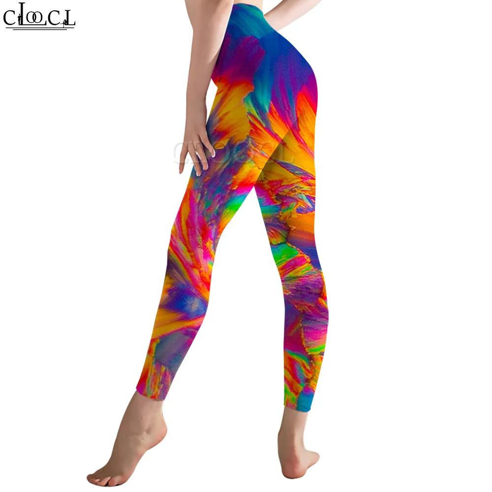 CLOOCL Women's Leggings Colorful Butterfly Wings Printed Elastic Waist Pants Fashion Gym Trousers Buttocks Leggings