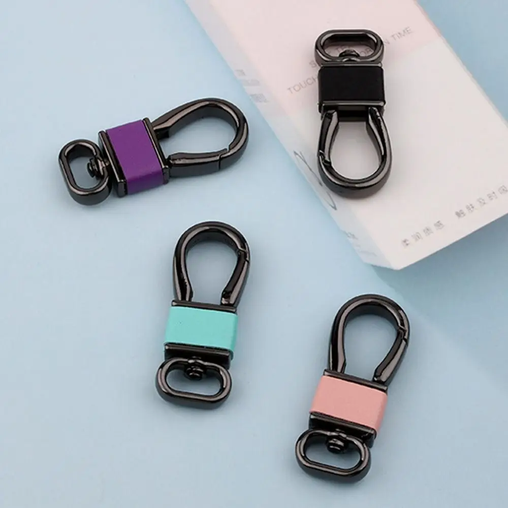 DIY Leder Schlüssel anhänger Universal Mode Handwerk Tasche hängen Schnalle Metall Haken