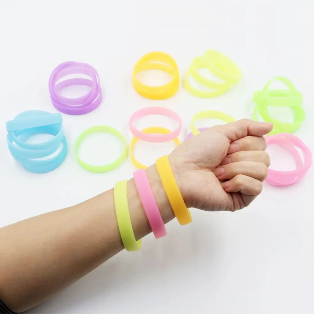 Friendship Bands Silicone Cuff Bangle Luminous Rubber Bracelets Sports Wristbands Fitness Wristband Silicone Sweat Band