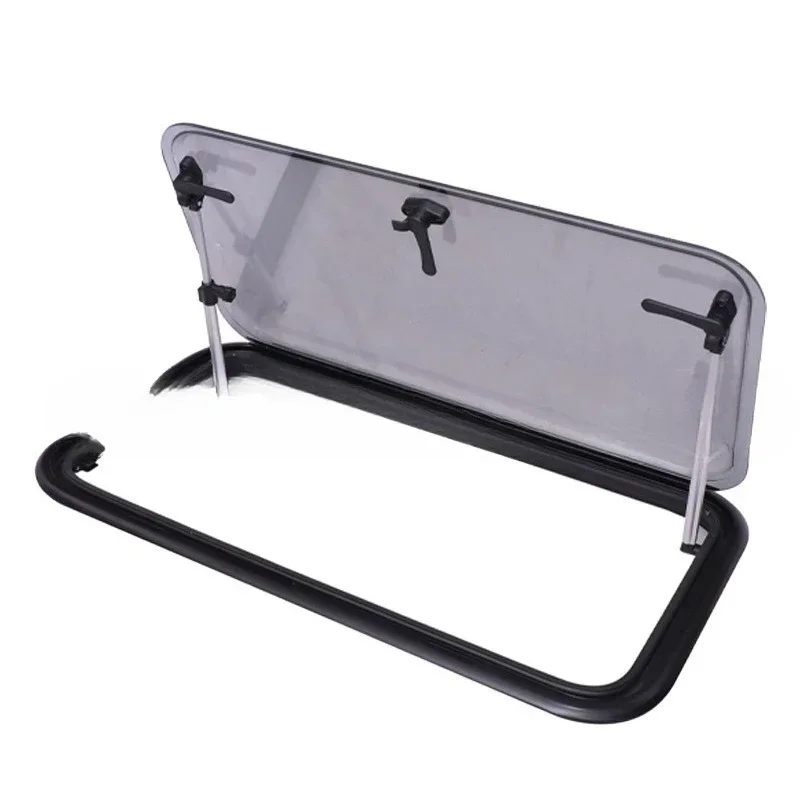 RV side ventilation window acrylic material with privacy curtain bug net can be fixed opening angle large