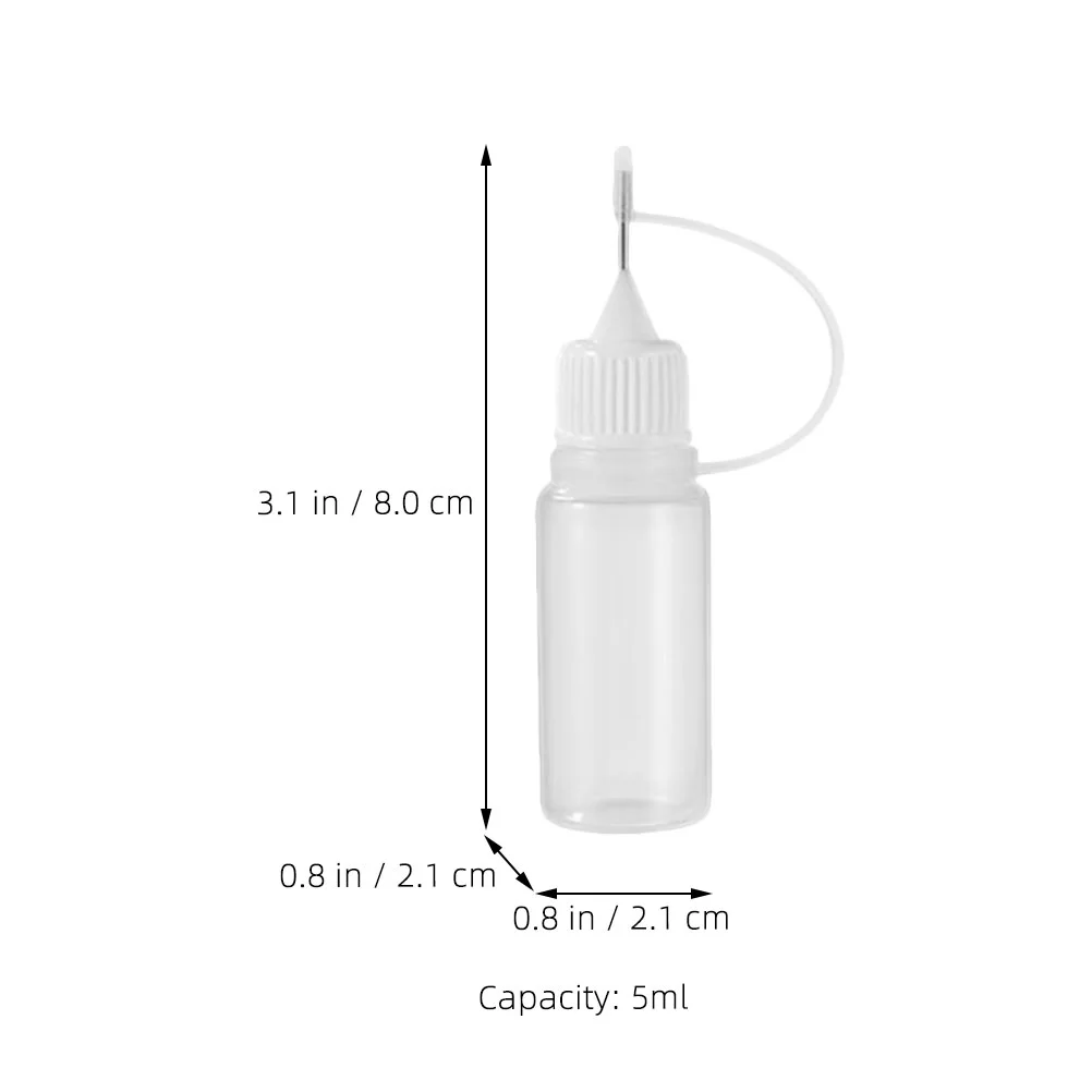 10 ชิ้นบีบขวดสําหรับของเหลวกาว Pe เข็มเข็มน้ํามันปลายละเอียด Tsui กาว Applicator