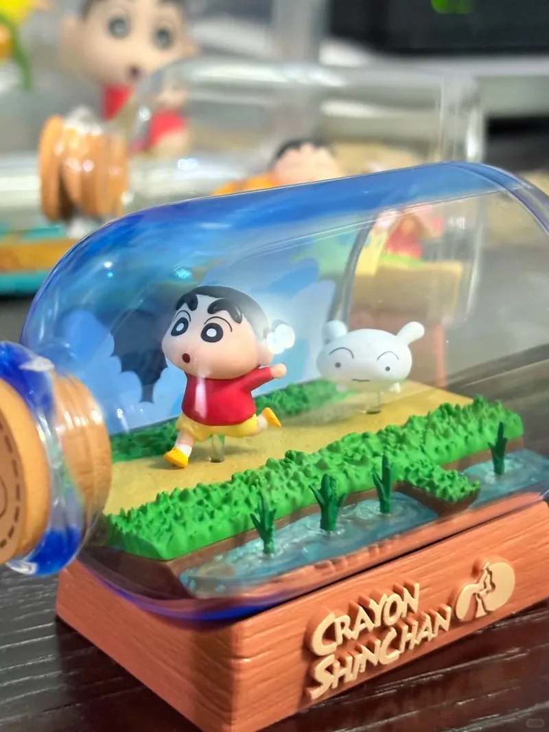 Rement クレヨンしんちゃん いたずら日常 显微鏡シーンモデル トレンディなおもちゃコレクション ブラインドボックス置物