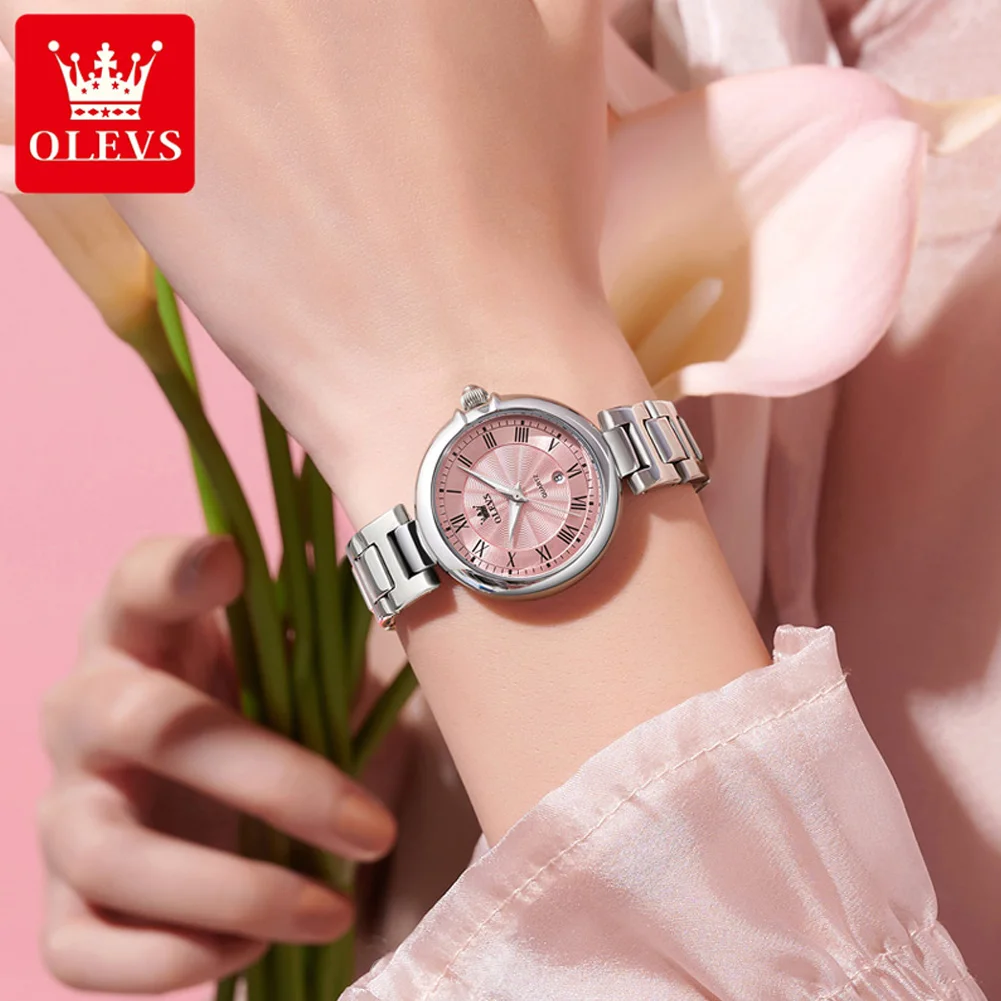 OLEVS 5608 Luxury Brand Women\'s Watch Classic Fashion Waterproof Luminous Calendar Watch Elegant Quartz Women Watch Reloj Hombre