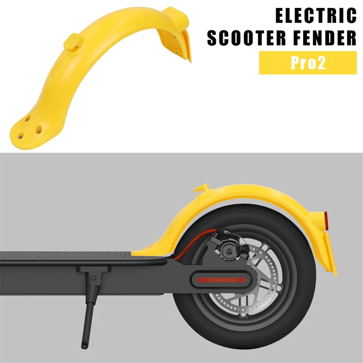 Mudguard for M365 Pro 2 1S Pro Mi3 Electric Scooter Fenders Waterpoof Protective Front Tire Splash Yellow