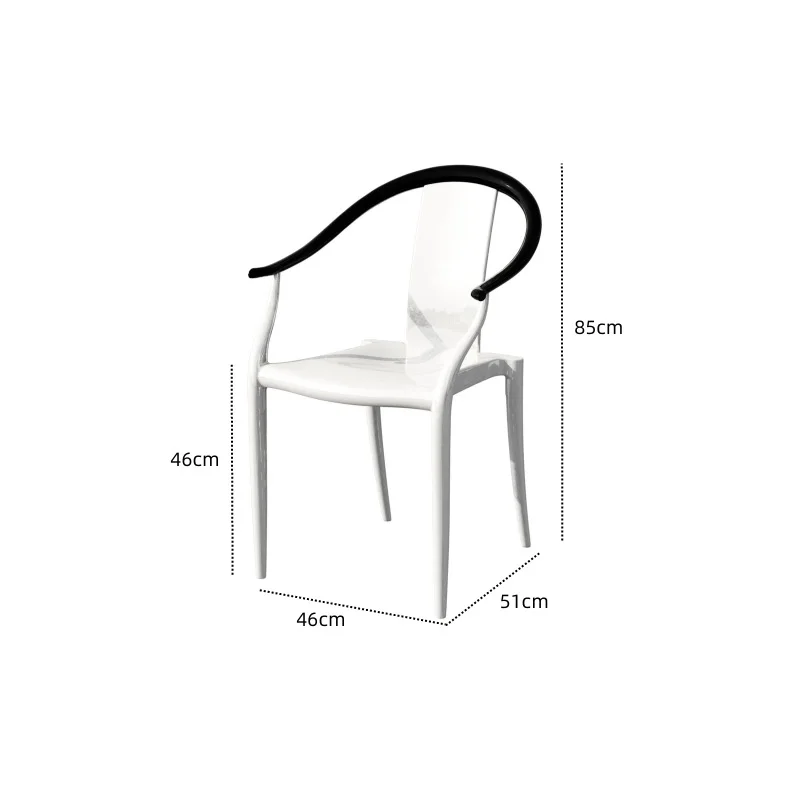 Nuevo Silla Taishi de contraste transparente de estilo chino, sillón redondo acrílico con respaldo Simple para el hogar, silla de comedor de plástico nórdico