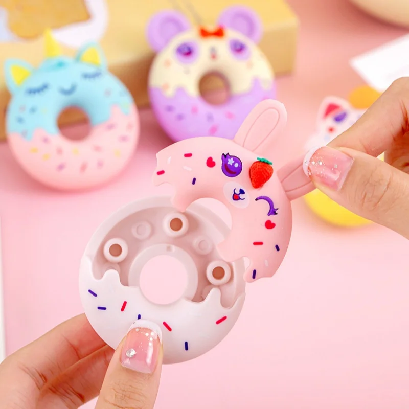 1 piece/lot roztomilá velký roztomilá doughnut mazací guma kreativní skica malířství mazací guma škola zásoby vánoce dar kawaii mazací guma velkoobchod