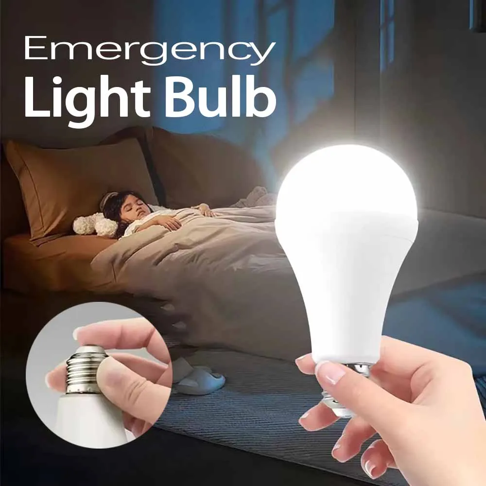 LED Emergency Bulb Detachable Outdoor Rechargeable Bulb 18650 Battery AC85-265V Multifunctional Household Portable Lamp