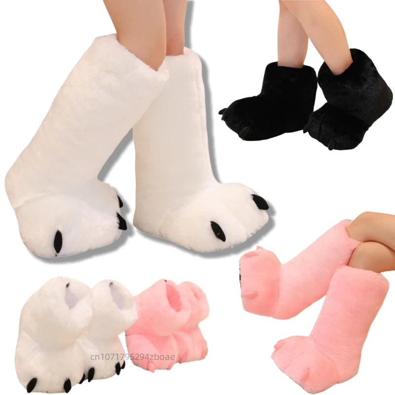 

Free Size High Quality Winter Animal Boots Plush Shoes Tiger Paw Warm Soft Comfortable Shoes For Children Christmas Gift