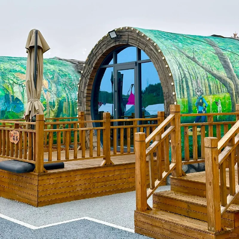 Mobile Homestay Outdoor Assembly Simple House Boat Type Cabin Tree House Scenic Area Round Small House