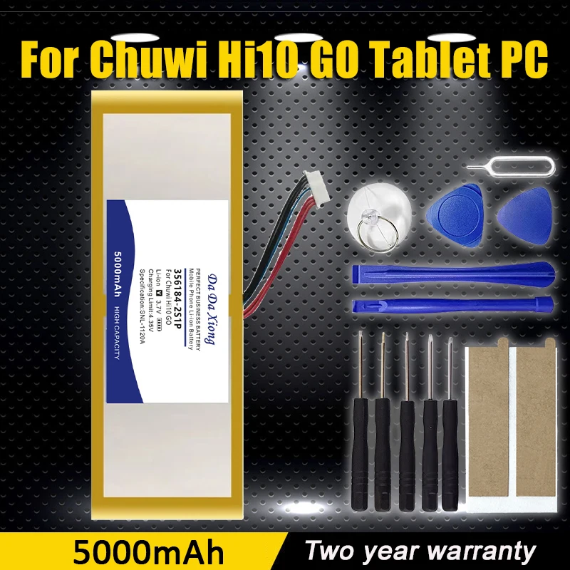 جديد 7.6 فولت 5000 مللي أمبير Chuwi Hi10 GO 2-in-1 356184-2S1P بطارية الكمبيوتر المحمول المحمول 7 سلك التوصيل مع أدوات