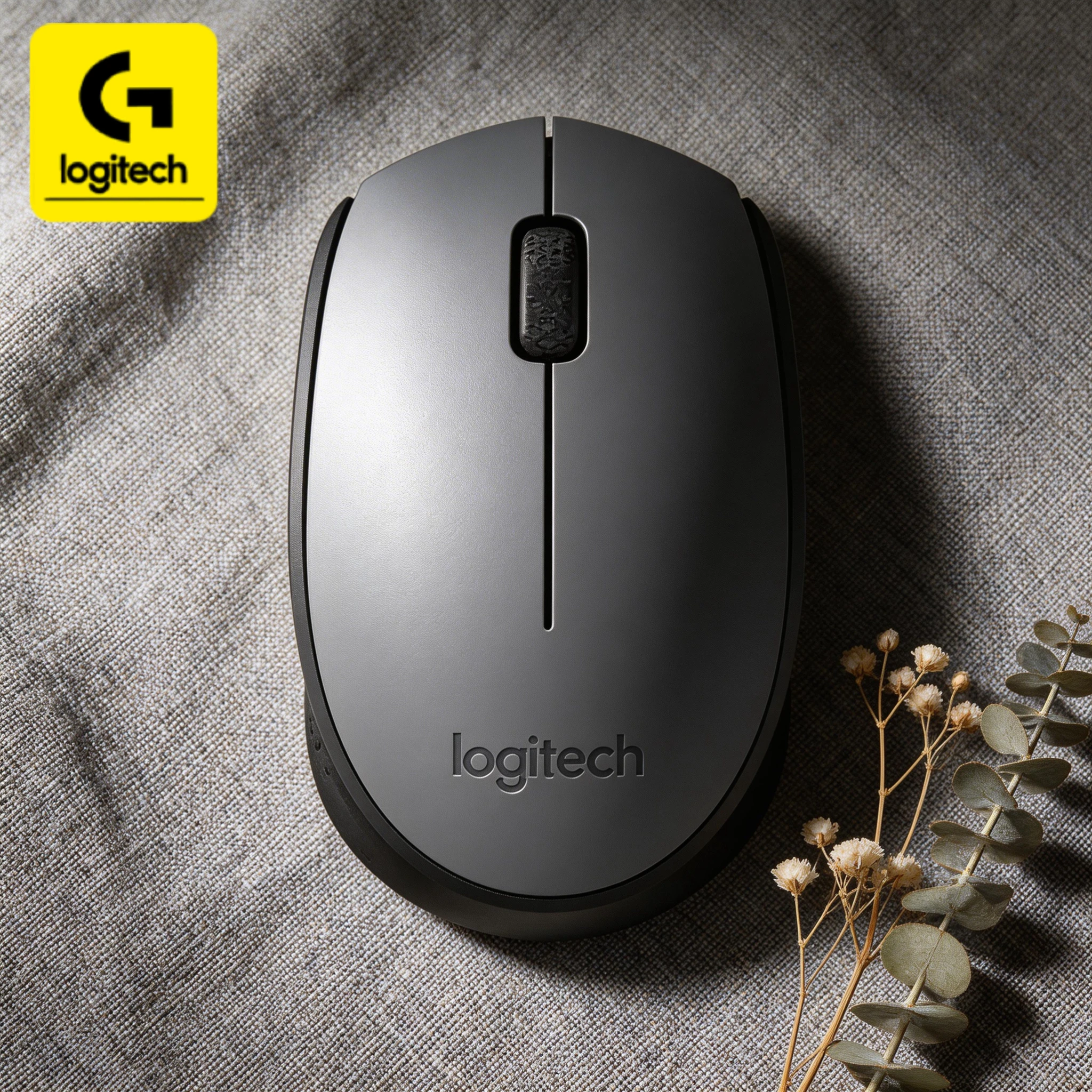 Ratón óptico inalámbrico Logitech M170/M185, USB plug-and-play, batería de larga duración de 12 meses, esencial para uso en la oficina.