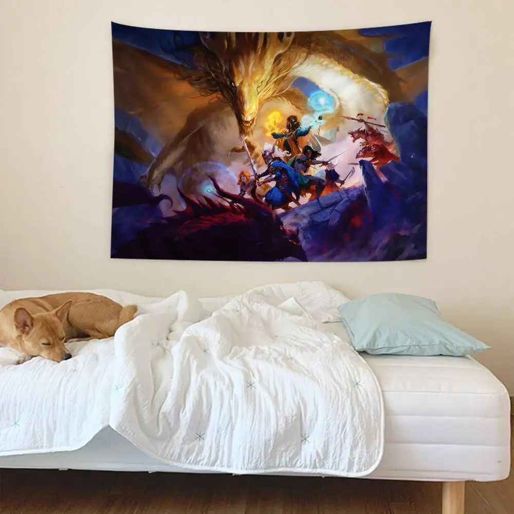 D-Dungeons Geme D-Dragons DIY Wall Tapestry For Living Room Home Dorm Decor Wall Art Decor