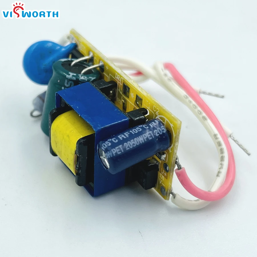 VisWorth 7*1W LED driver 7W LED Lighting Transformer Output 12V 24V IC driver 300ma Driver Adapter for 5W 7W COB SpotLight