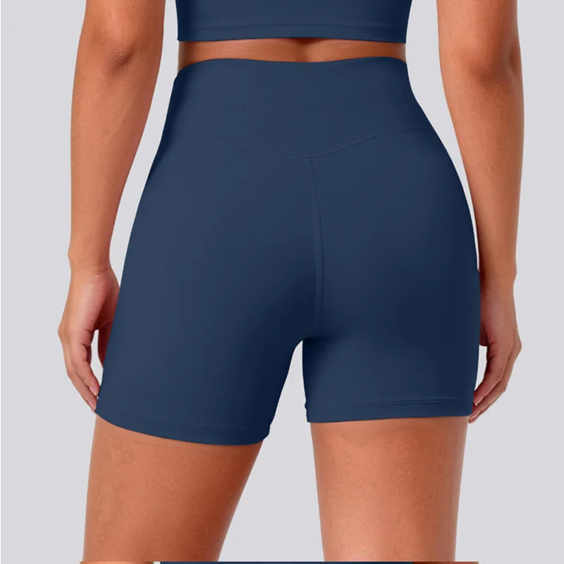 Women Sports Short Yoga Legging Shorts Squat Proof High Waist Fitness Tight Shorts Quick Drying Cycling Workout Gym Shorts