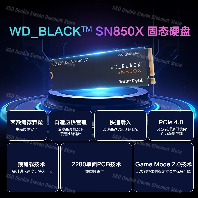 Notebook SSD Solid State Drive M.2 SN850X PCIe4.0 NVMe Gaming Gaming PC Expansion Drive AI Computer Accessories SN850X RGB 8TB