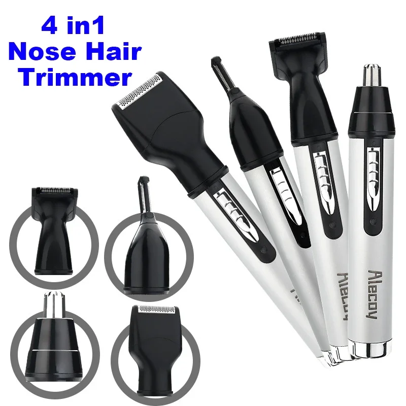 

4 in1 Professional Electric Nose Ear Hair Trimmer Men charging nose hair trimmer, ear and eyebrow hair Styling Hair Trimmer 220V