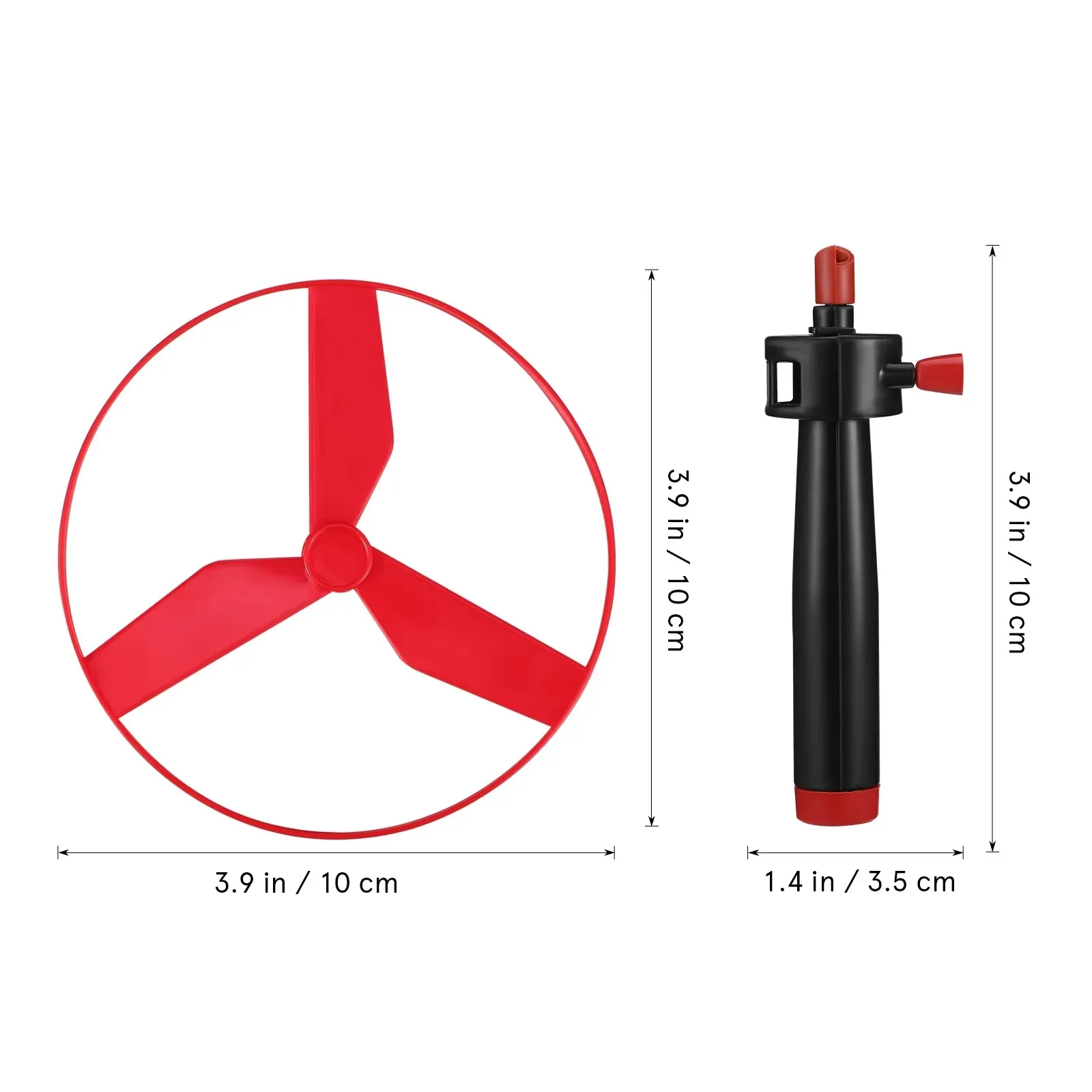لعبة القرص الطائر مجموعة لعب هليكوبتر تتضمن 1 سلسلة قاذفة و 2 الصحن الطائر في الهواء الطلق لعبة قاذفة القرص الطائر ألوان عشوائية