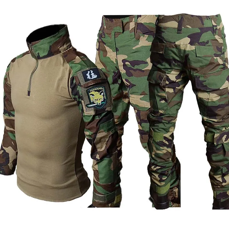 

Woodland Outdoor Tactics Uniform Training Hiking Suits Clothing Hunting Clothes Tactical Suits Camouflage Shirts Cargo Pants