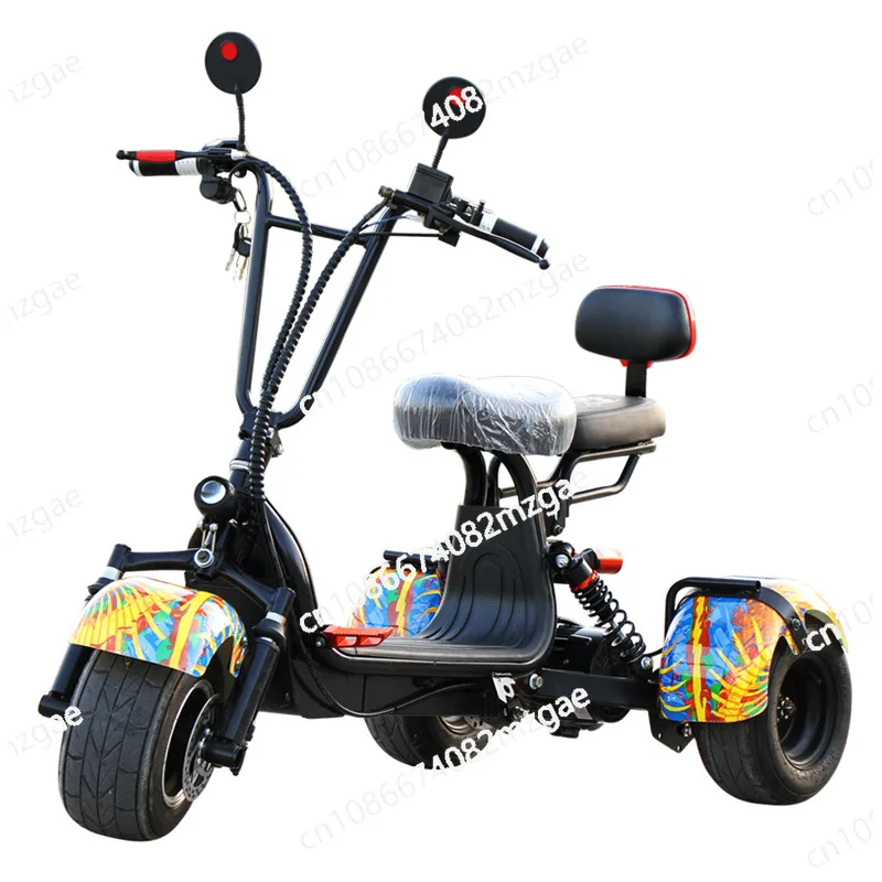 

Three-wheeled electric vehicle high-power differential motor wide tire battery car elderly walking balance car