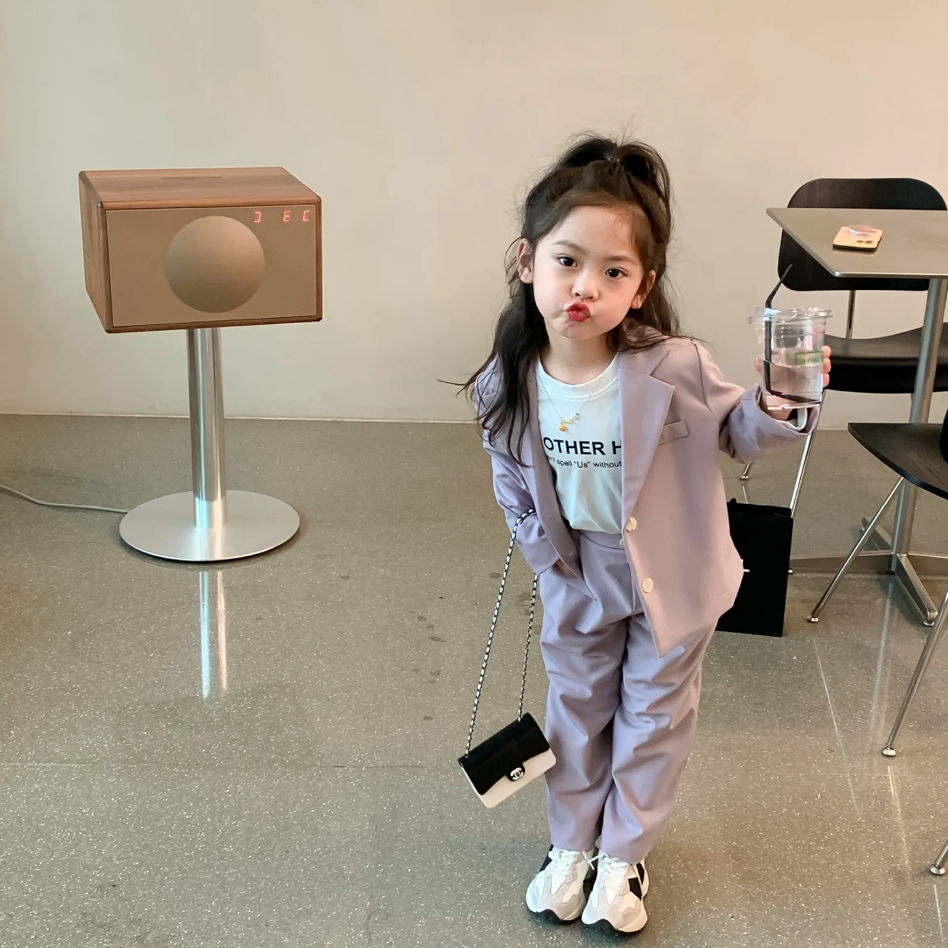 Baby Girls Blazer Suits Clothing Sets 2024 Fashion Spring New Children Jackets+Pants 2pcs Outfits Formal Korea Kids Casual Suit