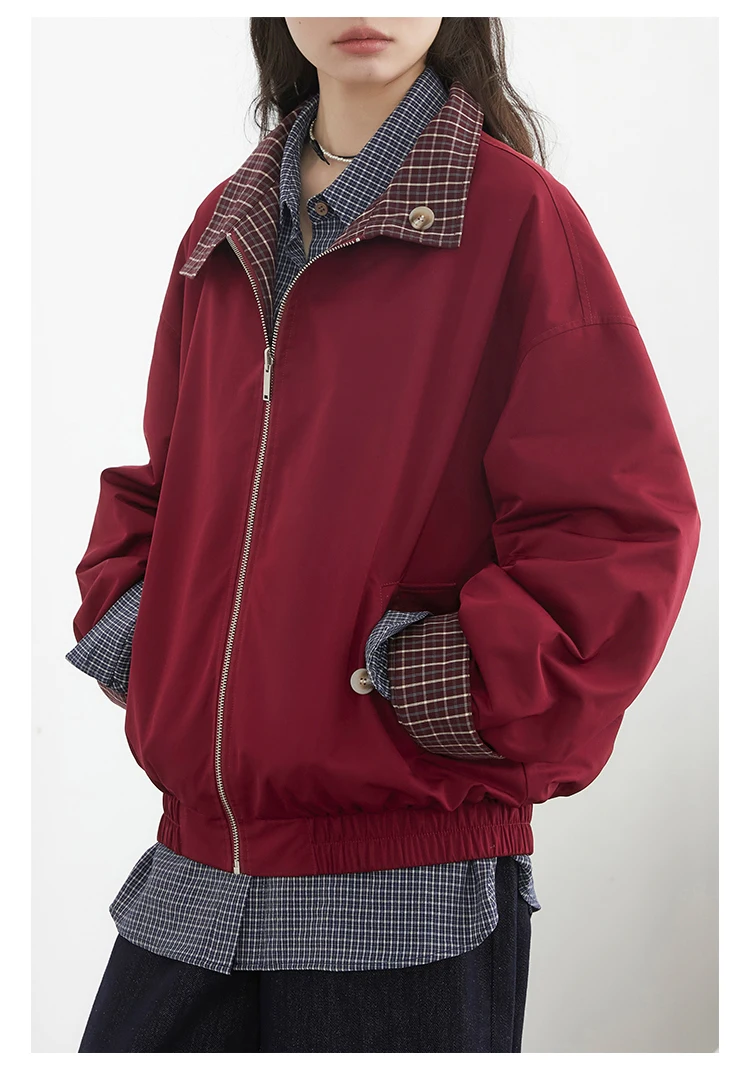 CHIC VEN Women Jackets Casual Reversible Stand Up Collar Workwear Female Coat Spring Autumn 2026 Woman Ourterwear