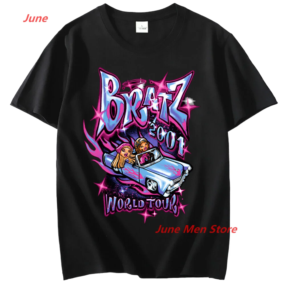 New Bratz T Shirts Men And Women Oversized T-shirt Aesthetic Harajuku Y2k Tops Men Streetwear Cotton Short Sleeve Tshirt