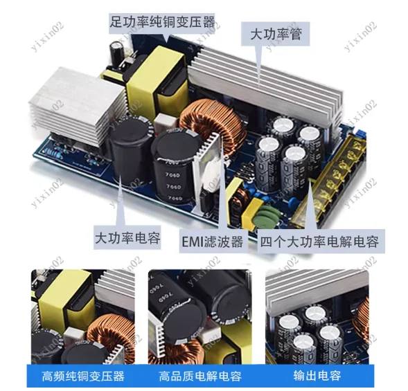 AC 220V to DC 12V/24V/36V/48V/60V High Power Switching Power Supply 500W-2000W