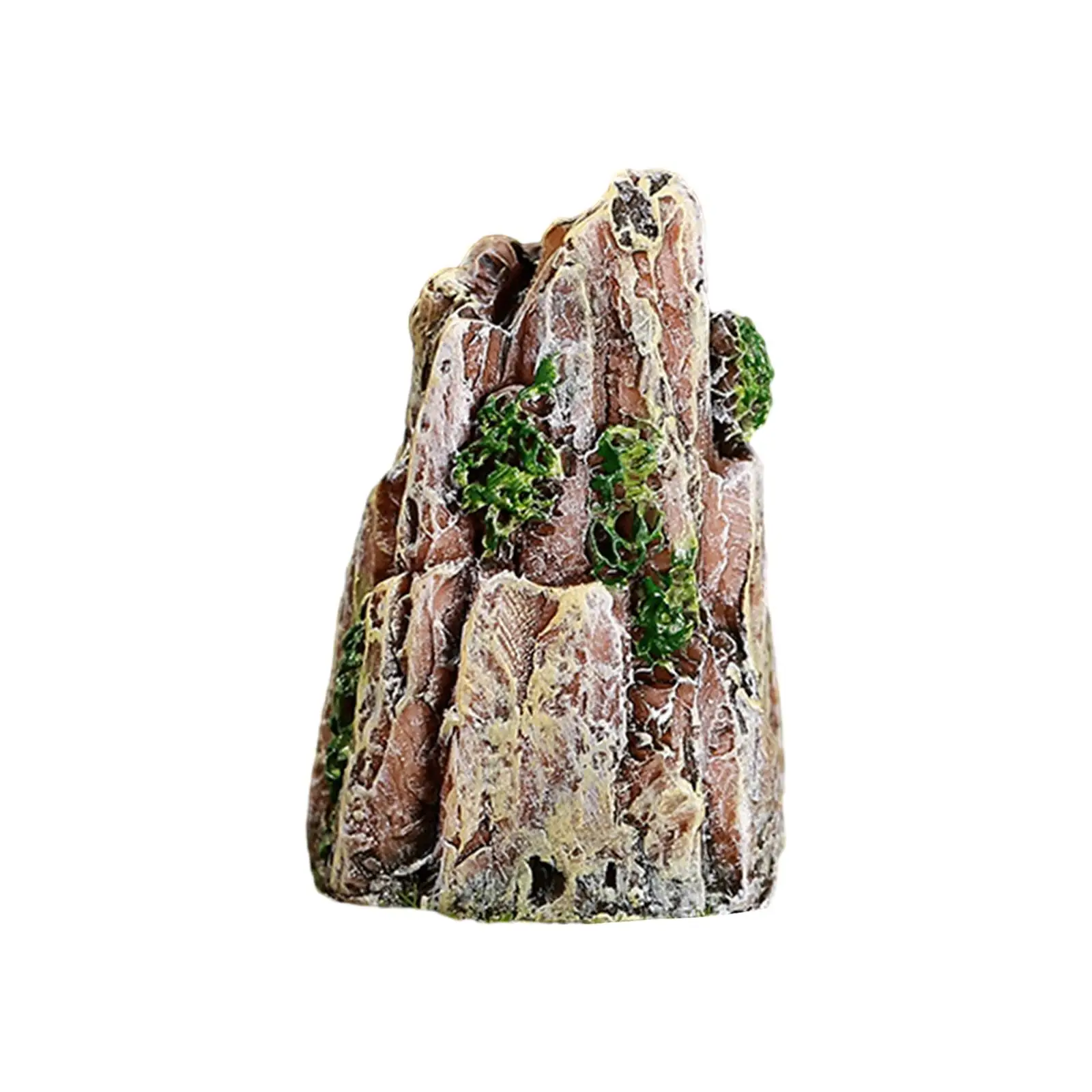 Ornamen Bonsai Resin lanskap mikro, patung simulasi batu Mini Rockery miniatur gunung untuk lanskap miniatur