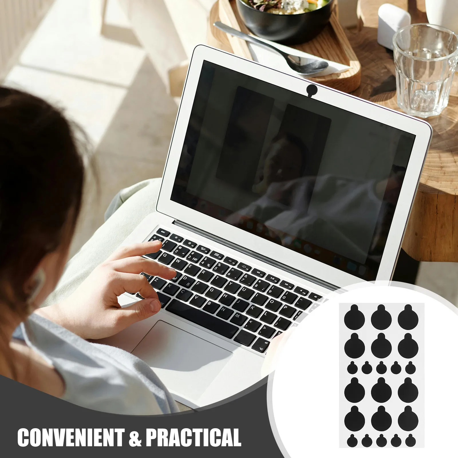 

10 Sheets Privacy Blackout Stickers Camera Cover Adhesive for Camera Router TV Protection and Electronic Devices