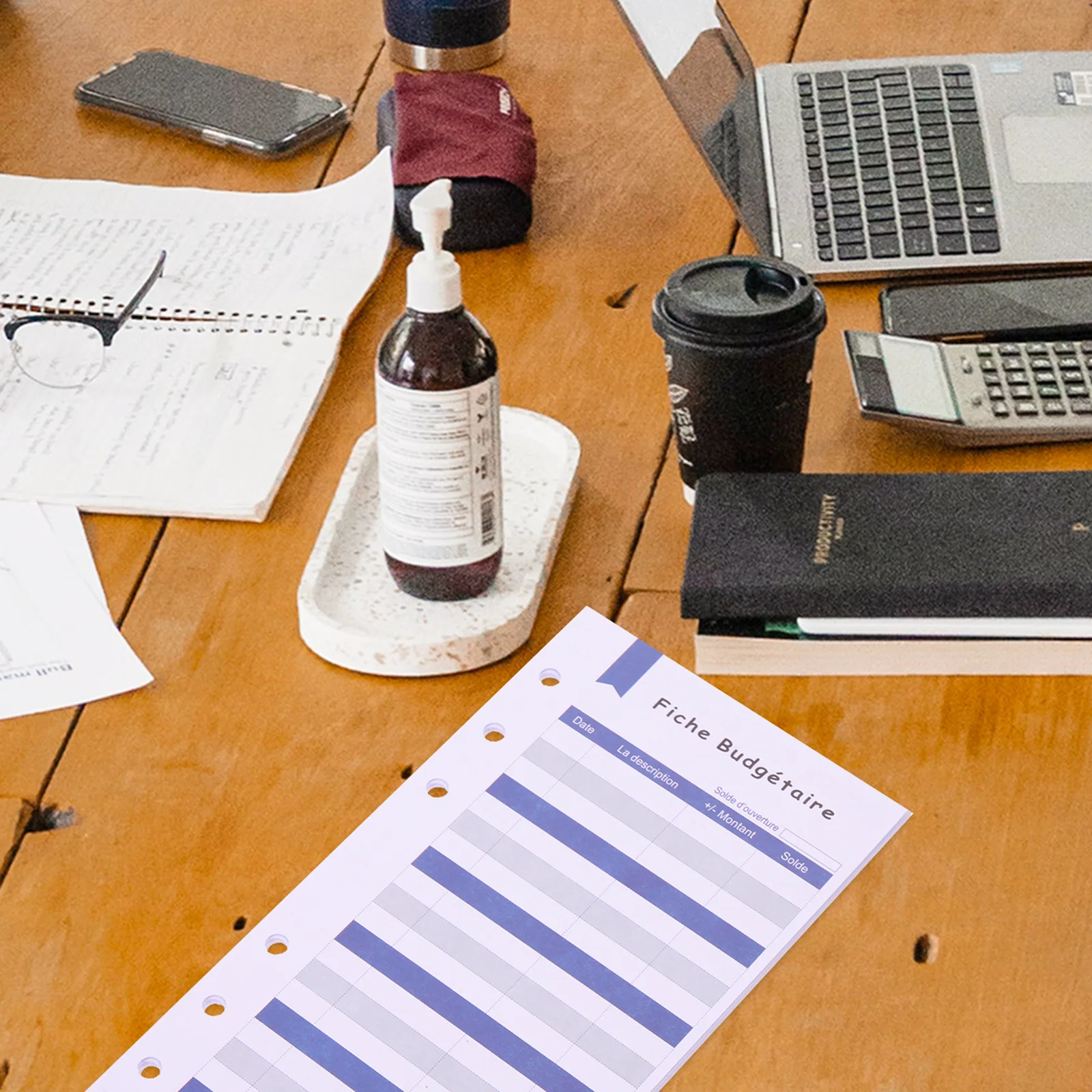 24-листовые сменные бюджетные карты, французский бизнес-планировщик бюджета, многофункциональный трекер расходов, практичные карты для записи наличных